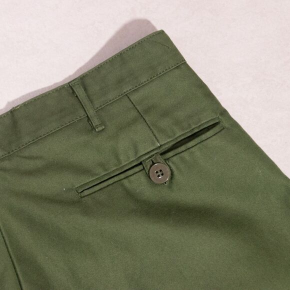 Swedish Army 70s Military 1974 C96 Vintage Green Button Fly Work Pants 30x29 - Picture 6 of 6